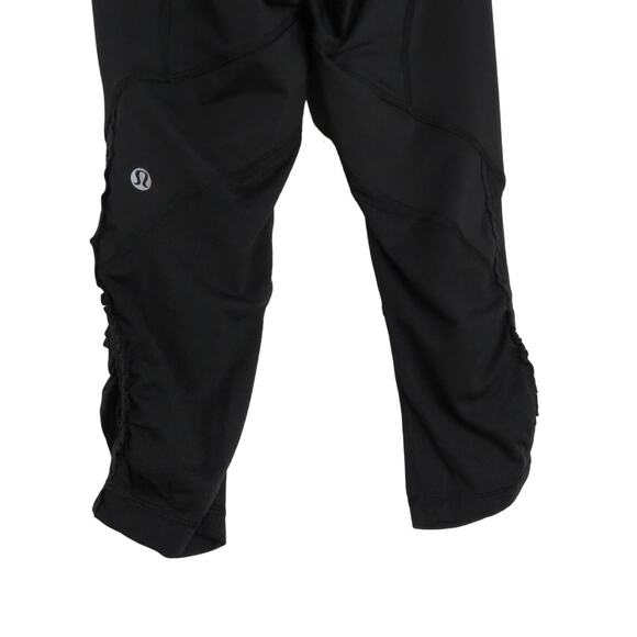 Lululemon Run for Your Life Crop Black Cropped Leggings Size 2 - Picture 3 of 8